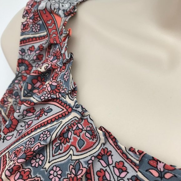 Lauren Conrad Boho Floral Cold Shoulder Dress M - Picture 5 of 8